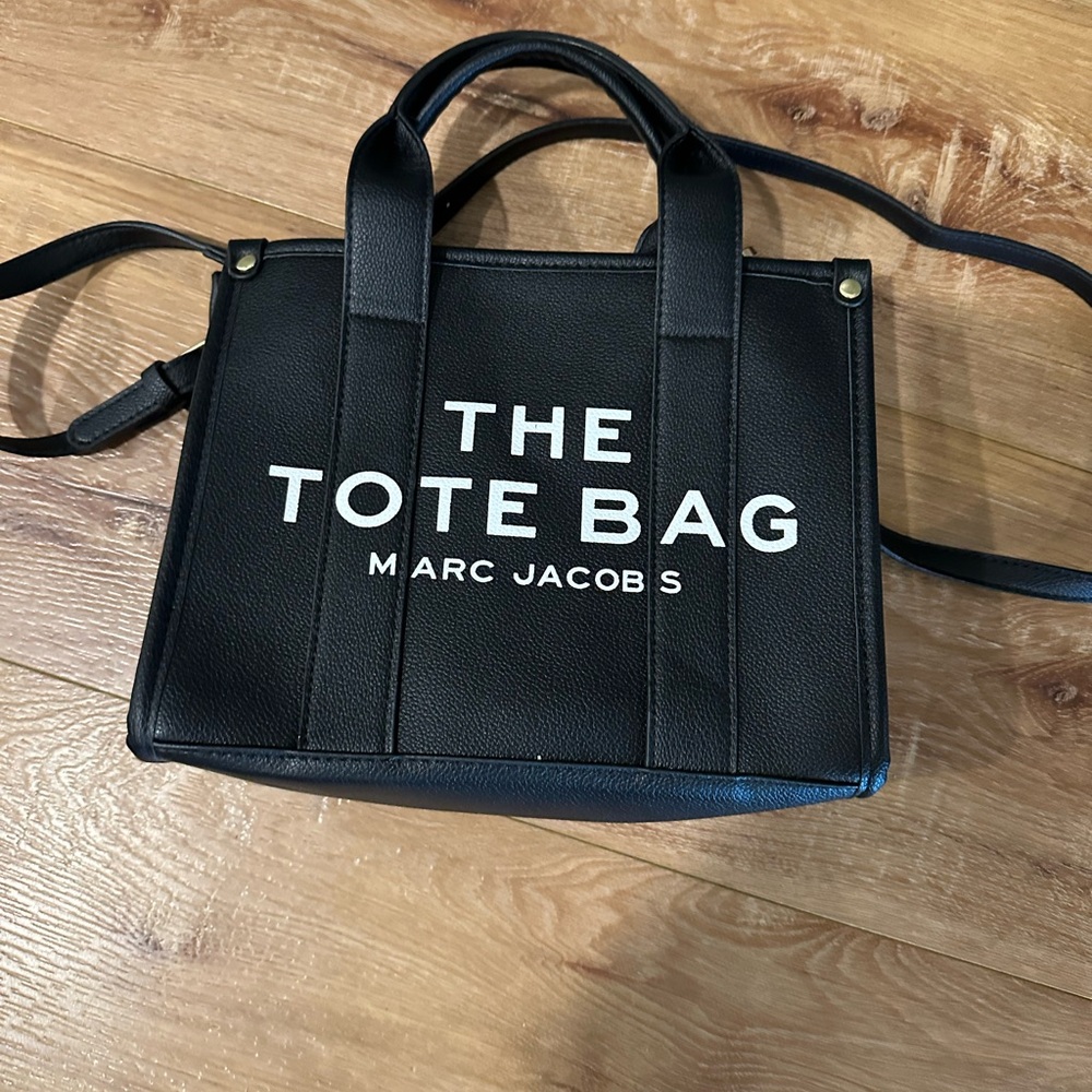Marc Jacobs Black Leather Tote Bag